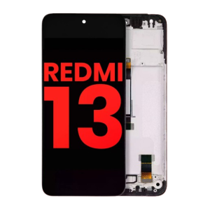 Οθόνη LCD και Μηχανισμός Αφής με Πλαίσιο για Xiaomi Redmi 13 4G / 5G & Redmi Note 13R - Full Assembly