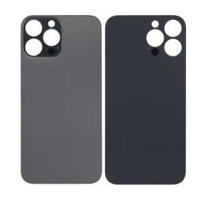 Πίσω Γυαλί Αντικατάστασης για iPhone 13 Pro Max με Κόλλα 3M (Χωρίς Λογότυπο, Μεγάλη Οπή Κάμερας) – Γραφίτης.