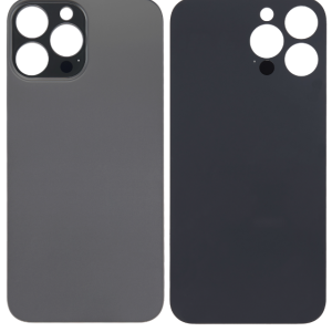 Πίσω Γυαλί Αντικατάστασης για iPhone 13 Pro Max με Κόλλα 3M (Χωρίς Λογότυπο, Μεγάλη Οπή Κάμερας) – Γραφίτης.
