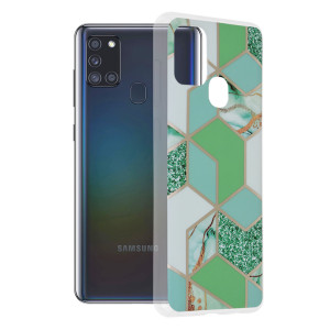 Techsuit - Marble Series - Samsung Galaxy A21s - Green Hex