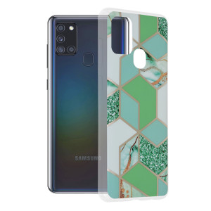 Techsuit - Marble Series - Samsung Galaxy A21s - Green Hex