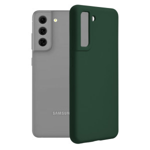 Techsuit - Soft Edge Silicone - Samsung Galaxy S21 FE - Dark Green