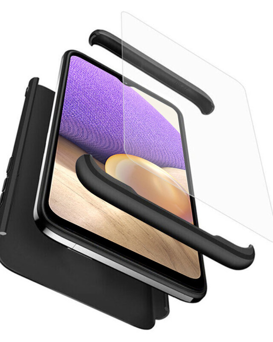 GKK - 360 Case + Screen Protector - Samsung Galaxy A32 5G  - Black