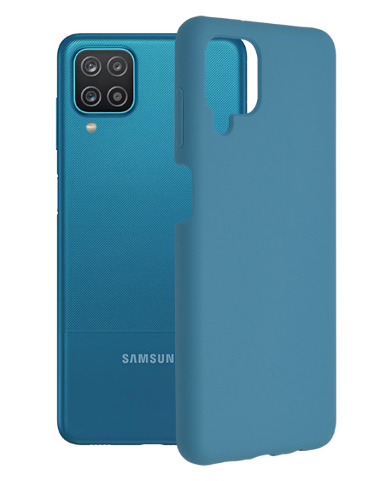 Techsuit - Soft Edge Silicone - Samsung Galaxy A12 / A12 Nacho - Denim Blue
