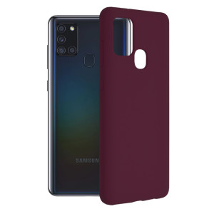 Techsuit - Soft Edge Silicone - Samsung Galaxy A21s - Plum Violet