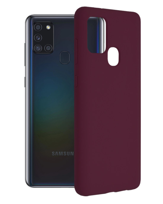 Techsuit - Soft Edge Silicone - Samsung Galaxy A21s - Plum Violet