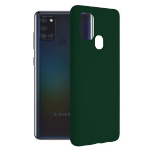 Techsuit - Soft Edge Silicone - Samsung Galaxy A21s - Dark Green