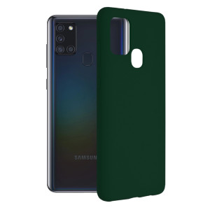 Techsuit - Soft Edge Silicone - Samsung Galaxy A21s - Dark Green