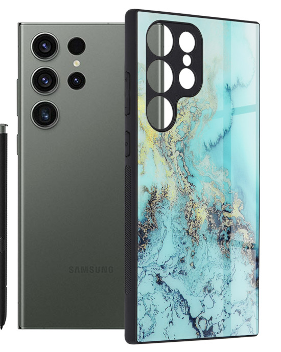 Techsuit - Glaze Series - Samsung Galaxy S23 Ultra - Blue Ocean