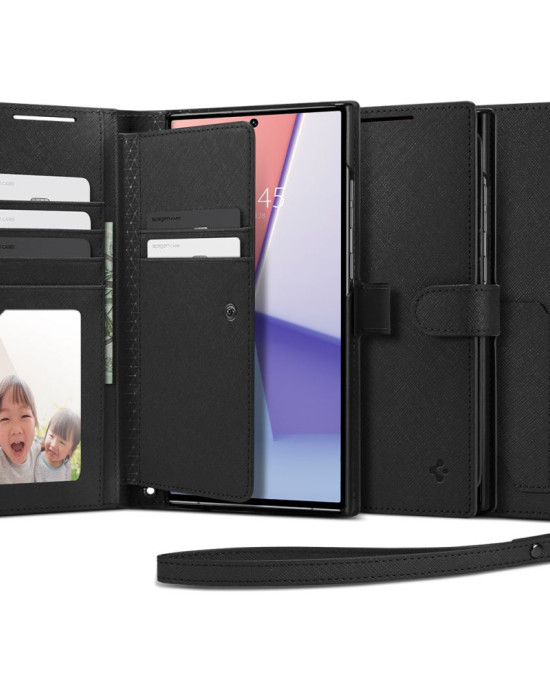 Spigen - Wallet S Plus - Samsung Galaxy S23 Ultra - Black