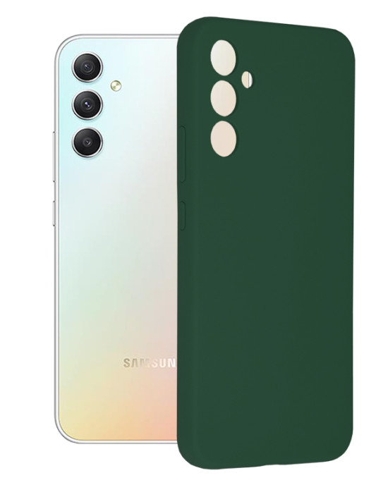 Techsuit - Soft Edge Silicone - Samsung Galaxy A34 5G - Dark Green