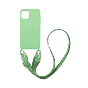 Θήκη Σιλικόνης με Strap CarryHang Sonique Apple iPhone 11 Πράσινο Σκούρο