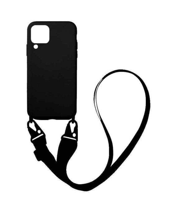 Θήκη CarryHang Liquid Silicone Strap Samsung Galaxy A42 5G Μαύρο - My Colors - Μαύρο - Galaxy A42 5G