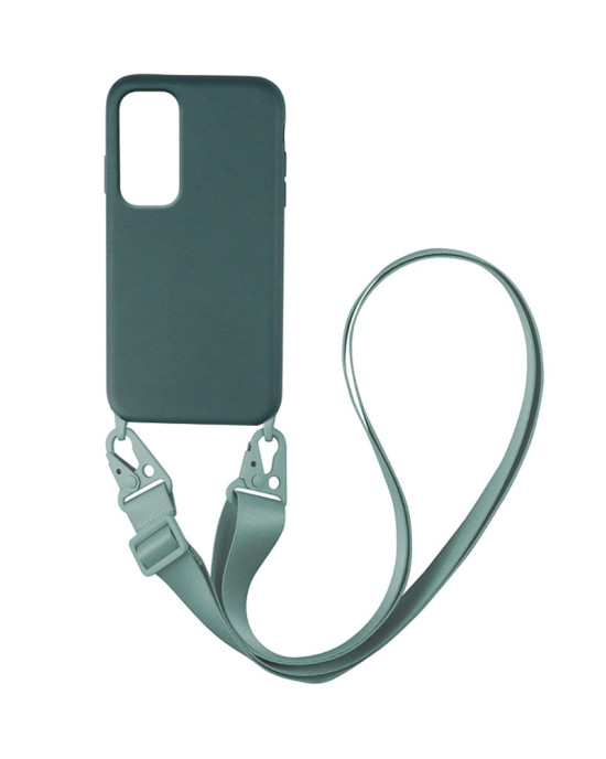 Θήκη Σιλικόνης με Strap CarryHang Sonique Samsung Galaxy S20 FE 4G/5G Πράσινο Σκούρο