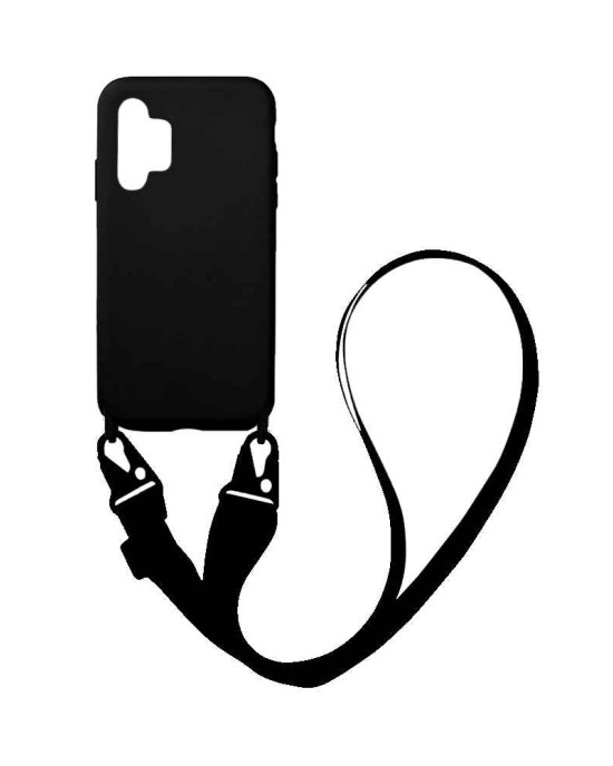 Θήκη Σιλικόνης με Strap CarryHang Sonique Samsung Galaxy A32 4G Μαύρο