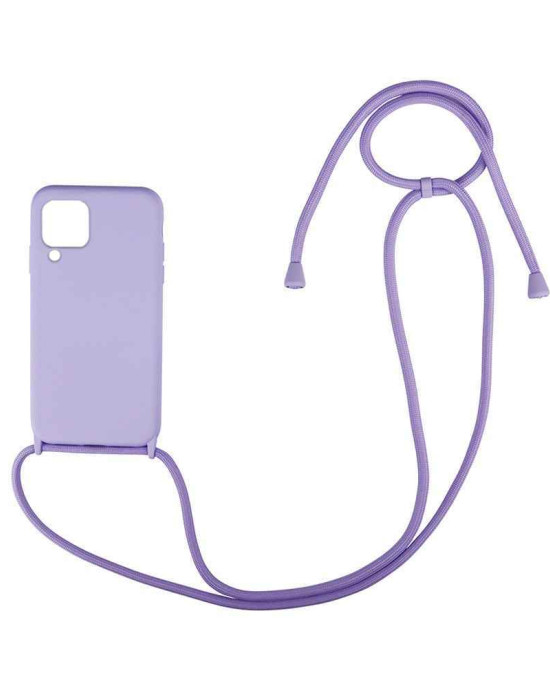 Θήκη Σιλικόνης με Κορδόνι CarryHang Sonique Samsung Galaxy A22 4G / Galaxy M32 4G / Galaxy M22 4G Λιλά