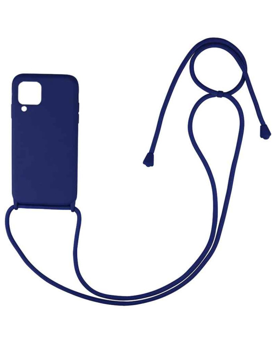 Θήκη Σιλικόνης με Κορδόνι CarryHang Sonique Samsung Galaxy A22 4G / Galaxy M32 4G / Galaxy M22 4G Μπλε Σκούρο