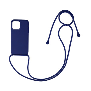 Θήκη Σιλικόνης με Κορδόνι CarryHang Sonique Apple iPhone 13 Pro Max Μπλε Σκούρο