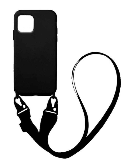 Θήκη Σιλικόνης με Strap CarryHang Sonique Apple iPhone 13 Μαύρο