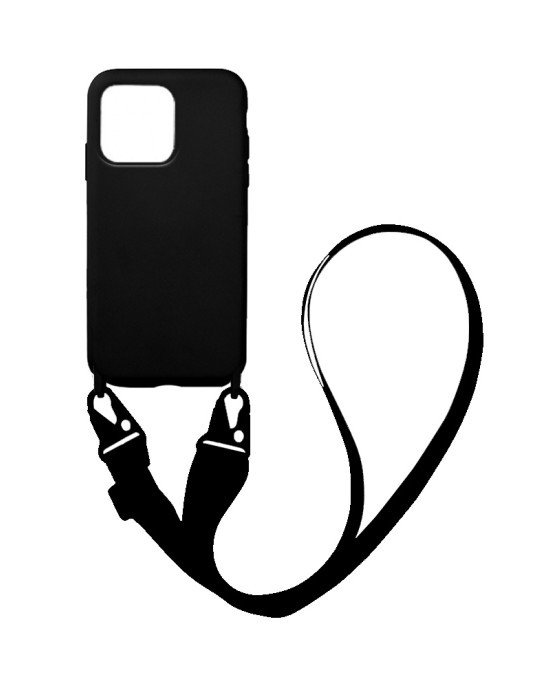 Θήκη Σιλικόνης με Strap CarryHang Sonique Apple iPhone 13 Pro Μαύρο