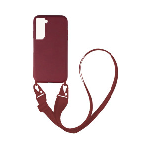 Θήκη Σιλικόνης με Strap CarryHang Sonique Samsung Galaxy S21 Plus Μπορντώ