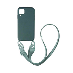 Θήκη Σιλικόνης με Strap CarryHang Sonique Samsung Galaxy A22 4G / Galaxy M32 4G / Galaxy M22 4G Πράσινο Σκούρο