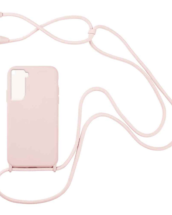 Θήκη Σιλικόνης με Κορδόνι CarryHang Sonique Samsung Galaxy S22 Ροζ - Sonique - Ροζ - Galaxy S22 - Θήκες Πλάτης