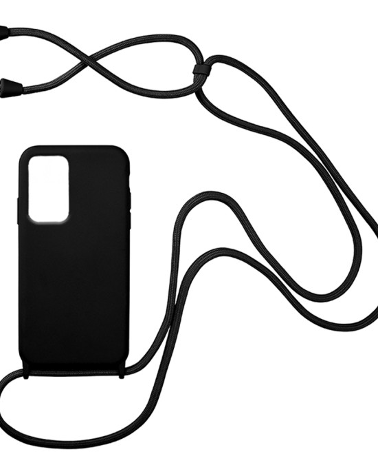 Θήκη Σιλικόνης με Κορδόνι CarryHang Sonique Samsung Galaxy A53 5G Μαύρο