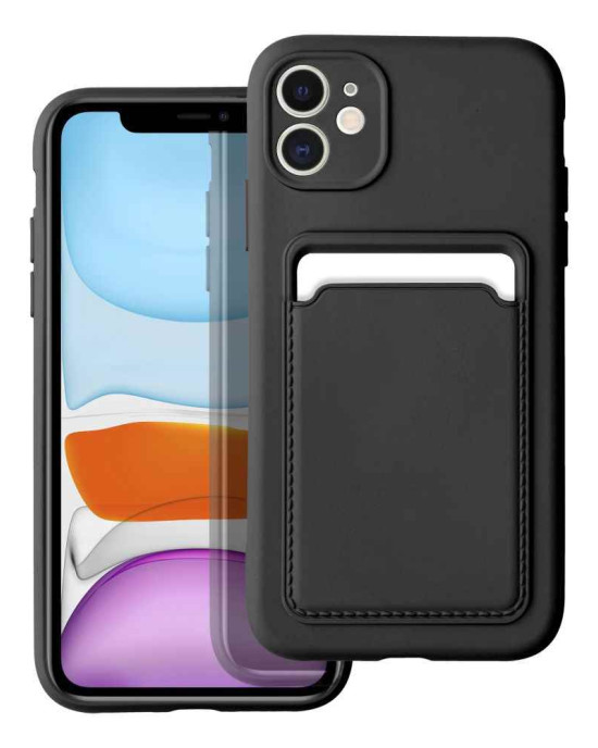 Θήκη Σιλικόνης Sonique Card Case Apple iPhone 11 Μαύρο - Sonique - Μαύρο - iPhone 11