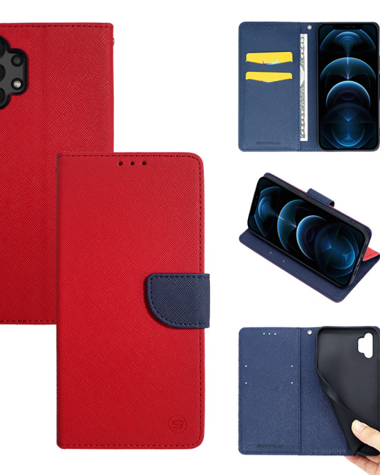 Θήκη Πορτοφόλι Sonique Trend Wallet Samsung Galaxy A13 4G Κόκκινο / Σκούρο Μπλε