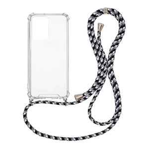 Θήκη Σιλικόνης με Κορδόνι Sonique Armor Clear Samsung Galaxy A53 5G Rainbow Μαύρο