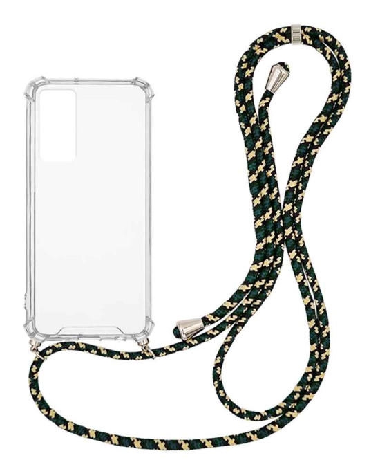 Θήκη Σιλικόνης με Κορδόνι Sonique Armor Clear Xiaomi Xiaomi 12 / Xiaomi 12X 5G Rainbow Πράσινο