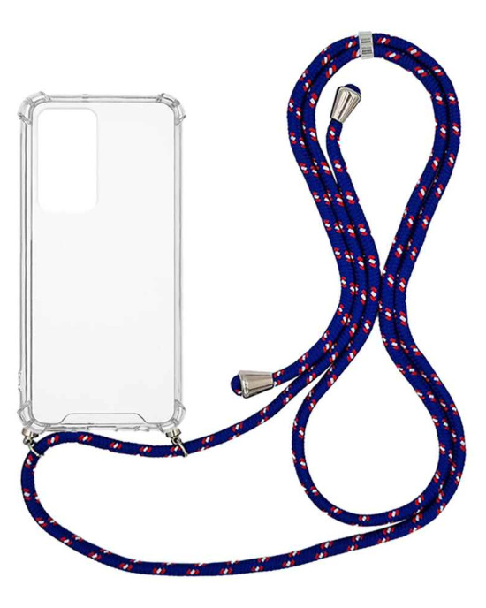 Θήκη Σιλικόνης με Κορδόνι Sonique Armor Clear Xiaomi Xiaomi 12 Pro 5G Rainbow Μπλε