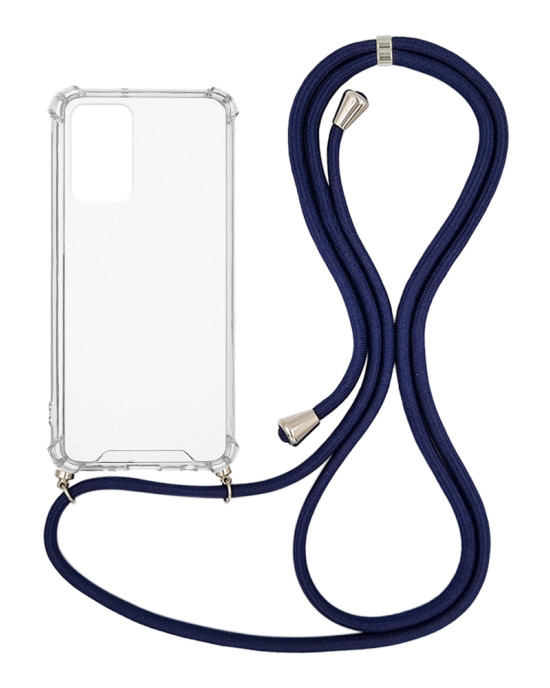 Θήκη Σιλικόνης με Κορδόνι Sonique Armor Clear Xiaomi Redmi Note 10 Pro Μπλε Σκούρο