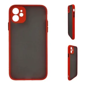 Θήκη Σιλικόνης Color Button Bumper Sonique Apple iPhone 11 Κόκκινο