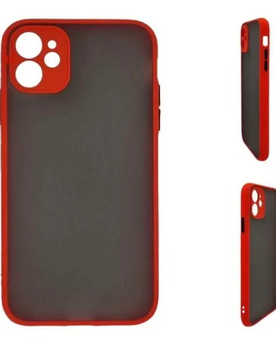 Θήκη Σιλικόνης Color Button Bumper Sonique Apple iPhone 11 Κόκκινο