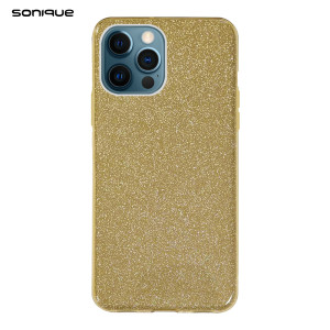 Θήκη Σιλικόνης Sonique Shiny Apple iPhone 12 / iPhone 12 Pro Χρυσό