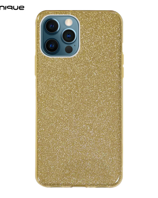 Θήκη Σιλικόνης Sonique Shiny Apple iPhone 12 / iPhone 12 Pro Χρυσό