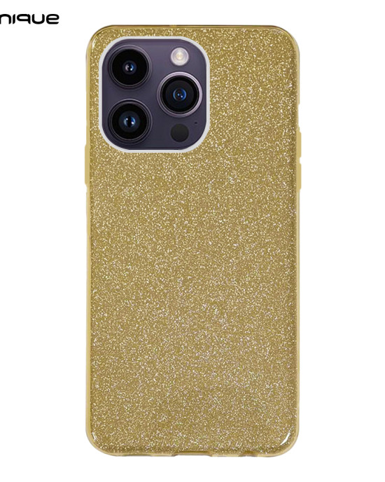 Θήκη Σιλικόνης Sonique Shiny Apple iPhone 14 Pro Max Χρυσό