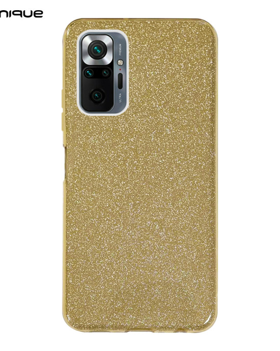 Θήκη Σιλικόνης Sonique Shiny Xiaomi Redmi Note 10 Pro Χρυσό
