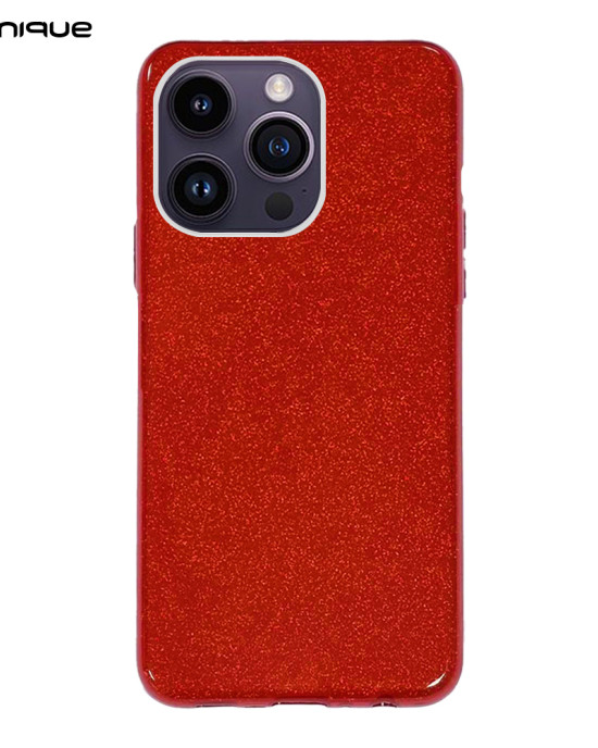 Θήκη Σιλικόνης Sonique Shiny Apple iPhone 14 Pro Max Κόκκινο