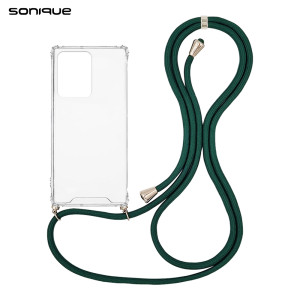 Θήκη Σιλικόνης με Κορδόνι Sonique Armor Clear Xiaomi Xiaomi 11T / Xiaomi 11T Pro Πράσινο Σκούρο
