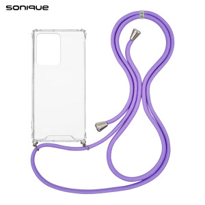 Θήκη Σιλικόνης με Κορδόνι Sonique Armor Clear Xiaomi Xiaomi 11T / Xiaomi 11T Pro Λιλά