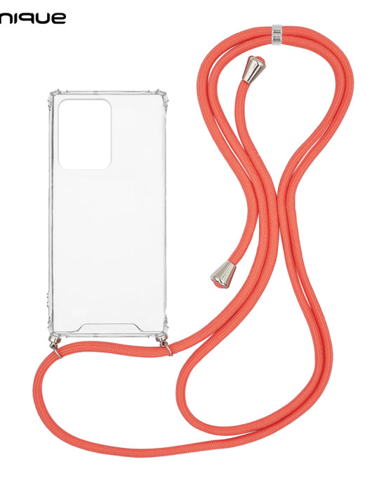 Θήκη Σιλικόνης με Κορδόνι Sonique Armor Clear Xiaomi Xiaomi 11T / Xiaomi 11T Pro Κοραλλί