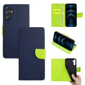 Θήκη Πορτοφόλι Sonique Trend Wallet Samsung Galaxy A54 5G Σκούρο Μπλε / Λαχανί