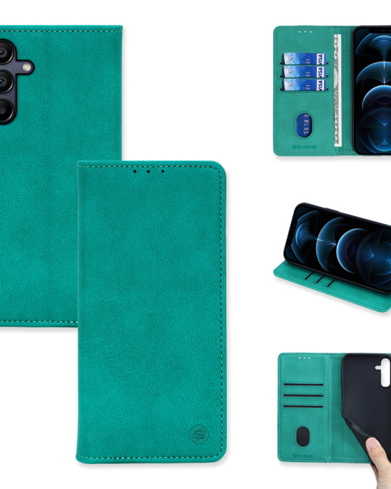 Θήκη Πορτοφόλι Vintage Magnet Wallet Sonique Samsung Galaxy A15 4G / Galaxy A15 5G Βεραμάν