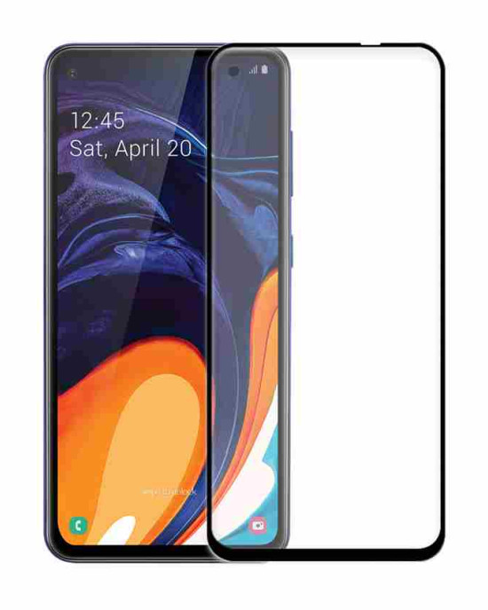 Powertech Tempered Glass 5D Full Glue, Samsung A60 2019, μαύρο