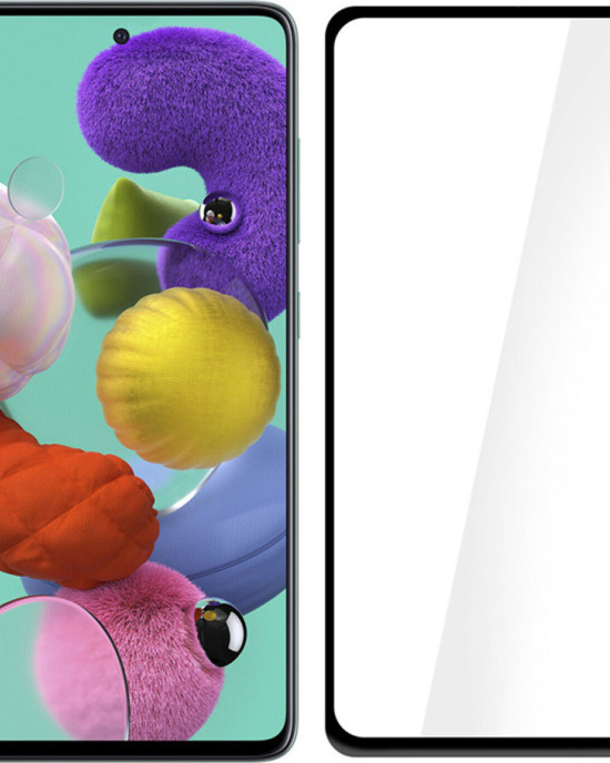 Powertech Tempered Glass 5D, Full Glue, Samsung Galaxy A51, μαύρο