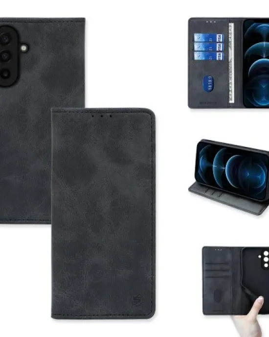 Θήκη Πορτοφόλι Vintage Magnet Wallet Sonique Samsung Galaxy A17 5G Μαύρο