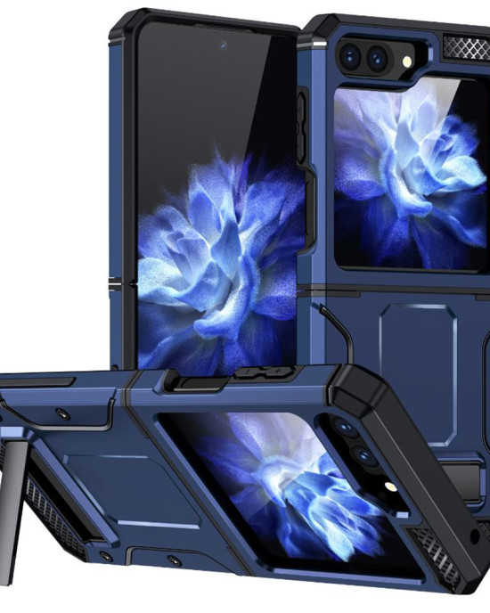 Techsuit - Hybrid Armor Kickstand - Samsung Galaxy Z Flip5 - Blue
